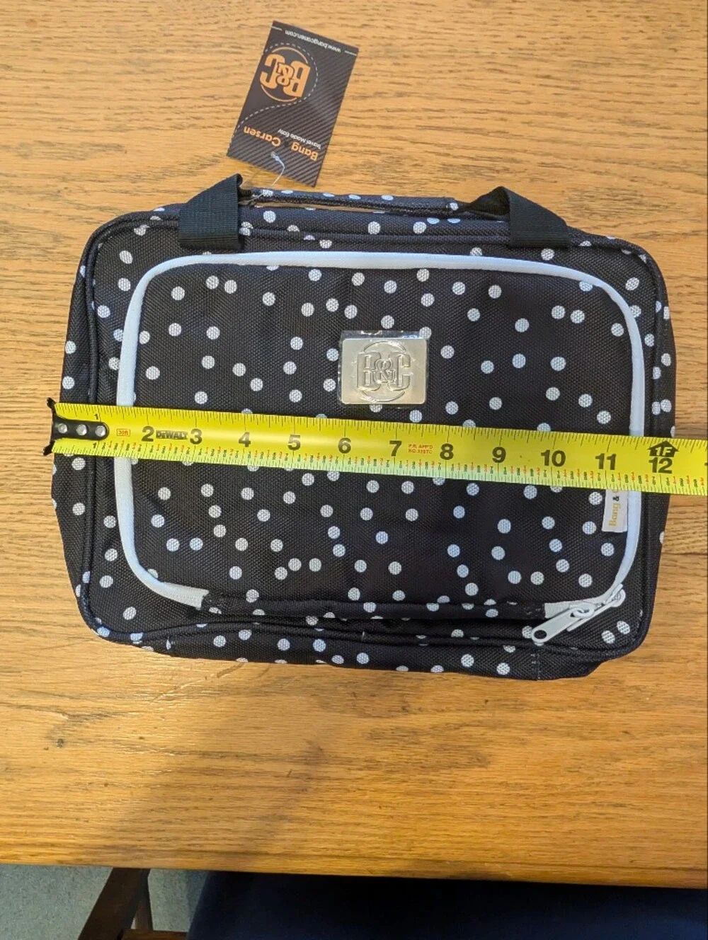 Bang & Carsten Large Hanging Travel Makeup Bag Folding Zipper Pockets, Black